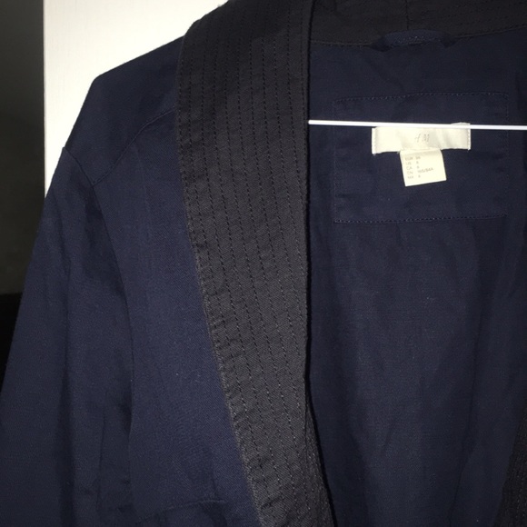 NWOT H&M DARK BLUE AND BLACK BLAZER - Picture 7 of 8